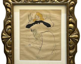 Toulouse Lautrec “Yvette Guilbert" Lithograph