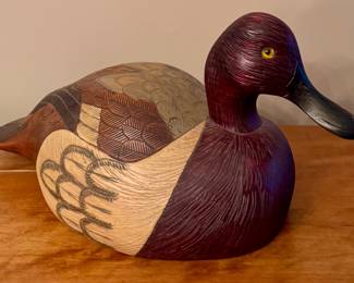 Carved Scaup Drake, Signed