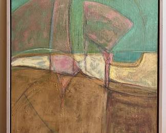 Abstract Oil on Canvas, Signed Donna Baker-Hartwell 