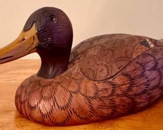 Carved Mallard Hen, Signed
