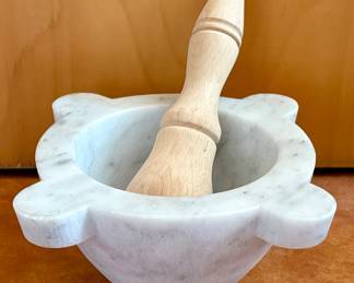 Marble Mortar and Pestle