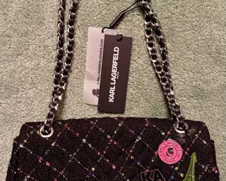 New Karl Lagerfeld Tweed Bag