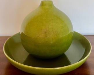 Crate & Barrel Vase & Underplate