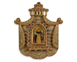 Mexican Retablo, Saint Dominic