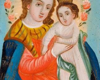 Mexican Retablo, Nuestra Senora del Refugio