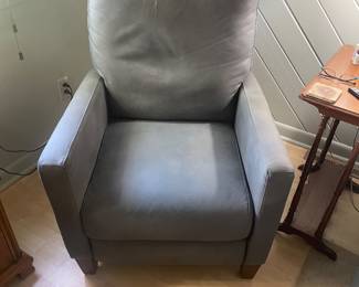 Recliner in blue gray