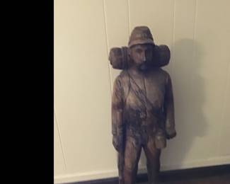 Hand carved Civil War Soldier, folk art