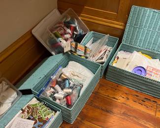lots of sewing and needlepoint supplies