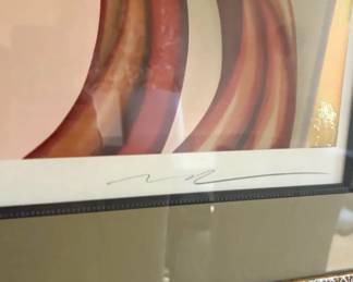 Robert Moser "Adam & Eve" Matched Pair — Signed & Numbered Serigraphs Matched pair of limited edition serigraphs by American artist Robert Moser. Art Deco style with 14kt gold foil stamping. Hand signed and numbered 230/525. Professionally framed. Sold as a pair.