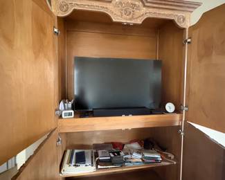 Inside the armoire. Please note, TV is NOT included.