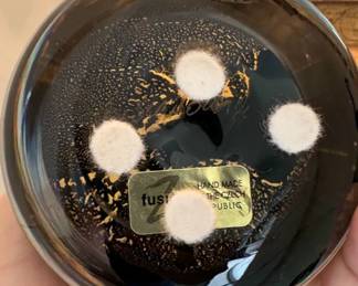 Fusion Z Czech Art Glass Perfume Bottle. Handblown in the Czech Republic. Each is artist signed on the base.