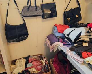 Loads of vintage women's & children's clothes, purses, hats & access. from the 1940's thru the 1970's.