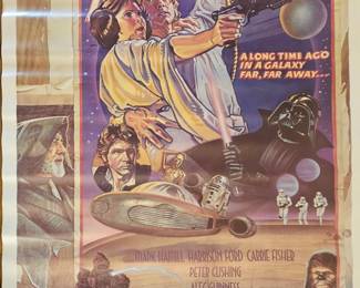 Vintage Star Wars posters, never unrolled, hung or displayed.