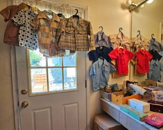 Loads of vintage women's & children's clothes, purses, hats & access. from the 1940's thru the 1970's.