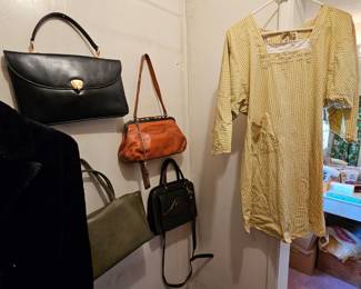 Loads of vintage women's & children's clothes, purses, hats & access. from the 1940's thru the 1970's.