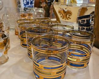 Vintage glassware, china, crystal & pottery of all sorts by numerous makers.