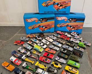 1970's Hot Wheels & Matchbox vehicles & cases.