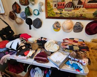 Loads of vintage women's & children's clothes, purses, hats & access. from the 1940's thru the 1970's.
