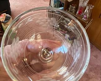 Etched Glass Coupe Glasses second image