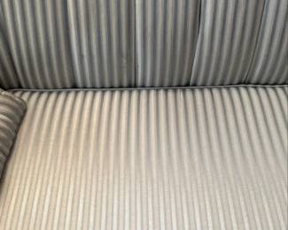 Vintage Striped Channel Tufted Sofa with Skirted Base second image