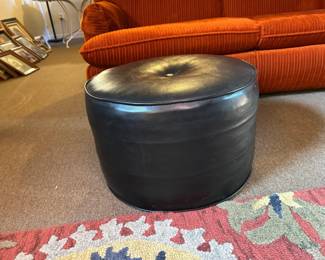 MidCentury Modern Round Ottoman second image