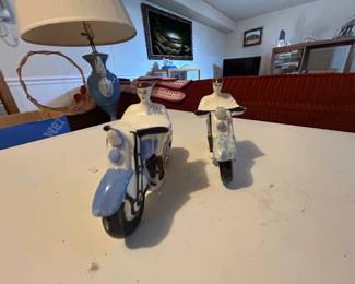 Ceramic Motorcycle Figurines with Riders third image