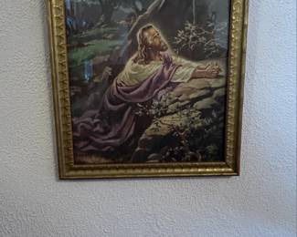 The Agony in the Garden by Warner Sallman  Framed Print