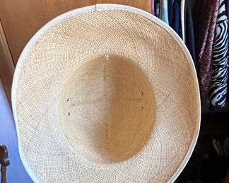Womens Vintage Straw Cloche Sun Hat with Ribbon third image