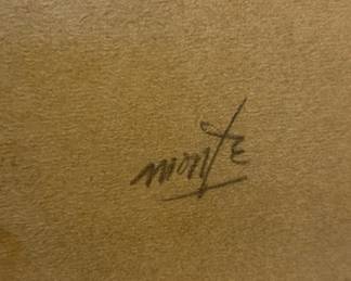 Ballet Dancer Artwork by Monte in Ornate Frame second image