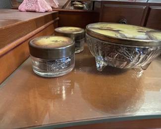 Vintage Vanity Jars and Trinket Dish Set second image