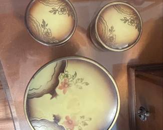 Vintage Vanity Jars and Trinket Dish Set
