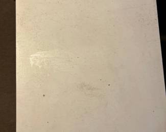 White Wooden Accent Cabinet with Scalloped Base third image