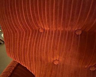 Vintage Orange Corduroy Sofa sixth image