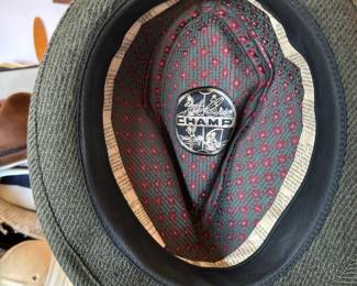 Mens Felt Fedora Hat with Feather Detail third image