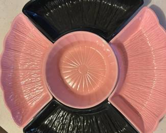 Classica Originale Fan Divided Serving Platter  Pink and Black second image