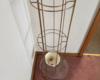 MidCentury Modern Brass Wire plant stand