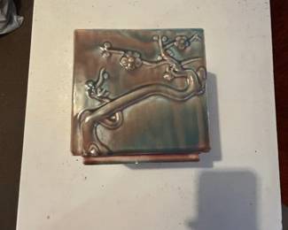 Art Nouveau Ceramic Vase with Floral Motif