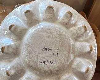 Italian Ceramic Deviled Egg Plate with Ducklings second image