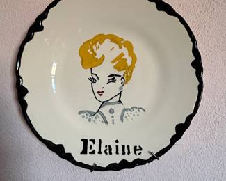 HandPainted Ceramic Portrait Plates  Elaine  Earl