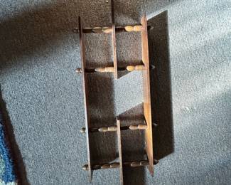 Vintage Wooden Spoon Rack or Trinket Shelf