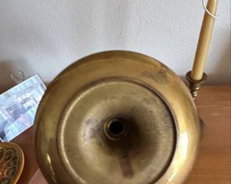 Brass Candlesticks with Taper Candles second image