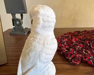 Vintage A. Giannelli White Ceramic Owl Figurine second image