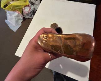 Bronze Plated Baby Shoes third image