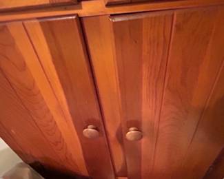 Vintage Corner Display Cabinet with Collectibles second image