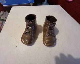 Bronze Plated Baby Shoes