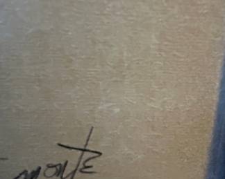 Ballerina Portrait by Monte, Vintage Pastel Drawing fourth image