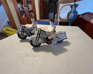 Ceramic Motorcycle Figurines with Riders second image