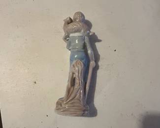 Porcelain Figurine of a Shepherd Boy with a Lamb  Metzler  Ortloff Style fourth image