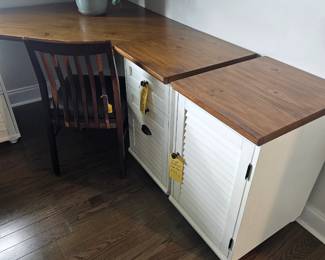 Item # 105 Pottery Barn corner desk 18" x 59 " x 18" x 30" $398