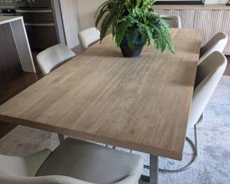 Item # 107 Dining Table with 6 chairs 82" x 40" x 30" $598